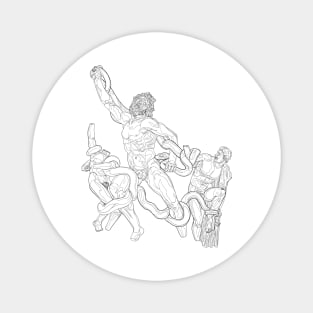 Laocoon and his Sons Uncolored Magnet